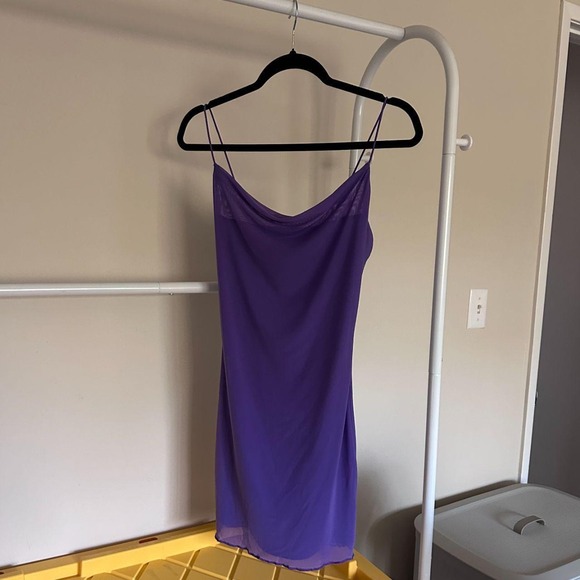 Dresses & Skirts - Forever 21 Purple Cowl-neck Slip mini dress
